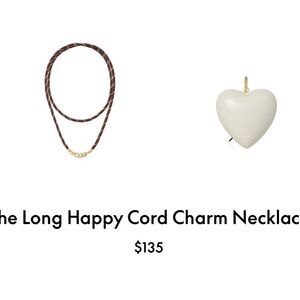 ROXANNE ASSOULIN The Happy Cord Charm Necklace Brown& Cream firm price